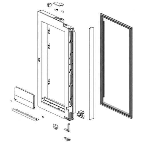 LG ADC75365803 Refrigerator Door Assembly, Right