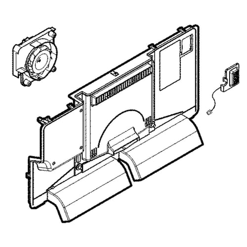 Ensemble de grille de réfrigérateur et ventilateur LG AEB73785604