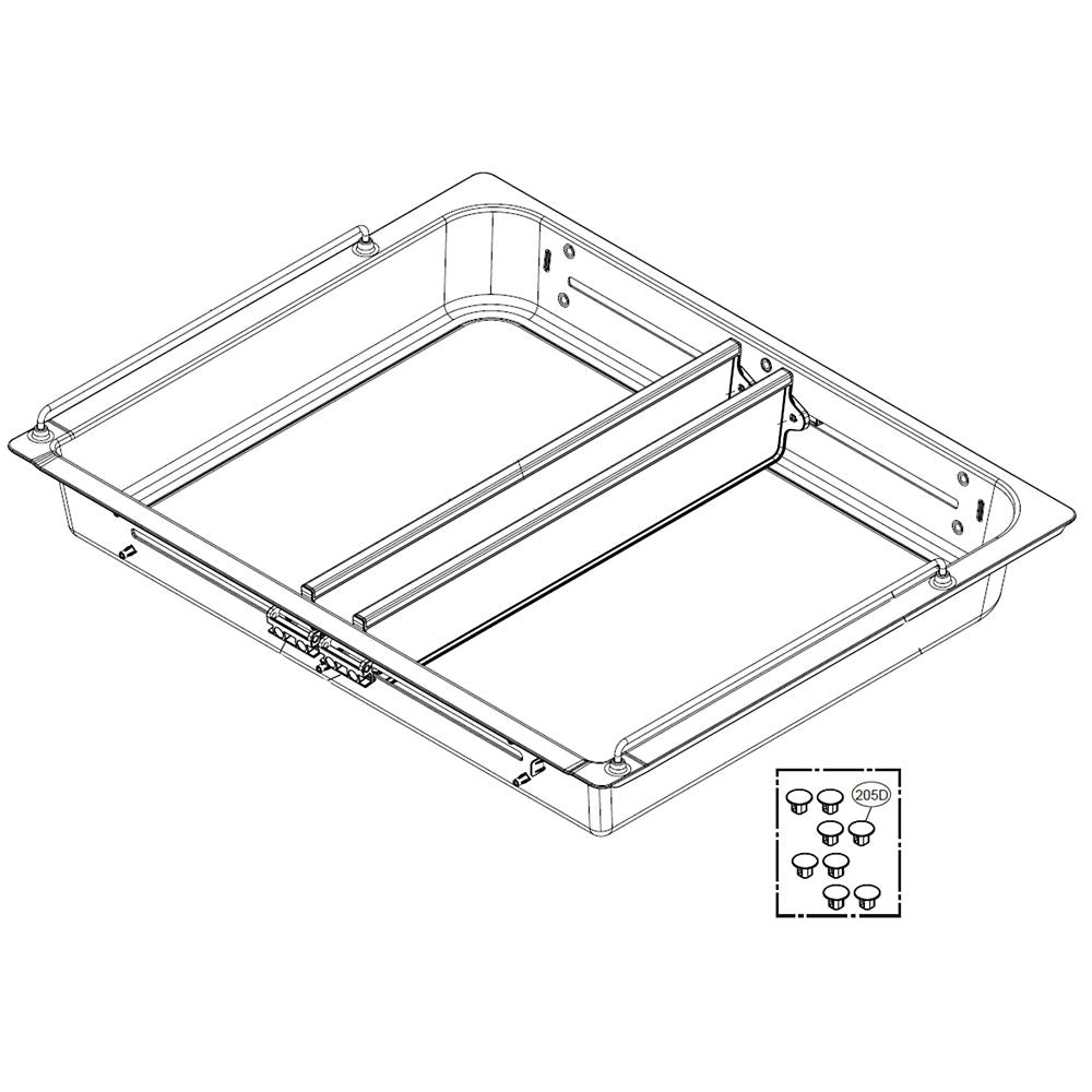 LG AJP73334505 Drawer Tray Assembly