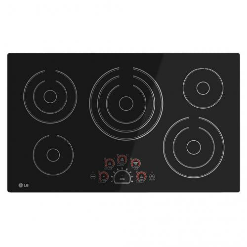 LG LCE3610SB 36-Inch Built-In Electric Cooktop - Black
