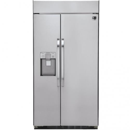 LG LSSB2791ST 42 Inch Built-in Side by Side Refrigerator with Glass Shelves, Humidity Crispers