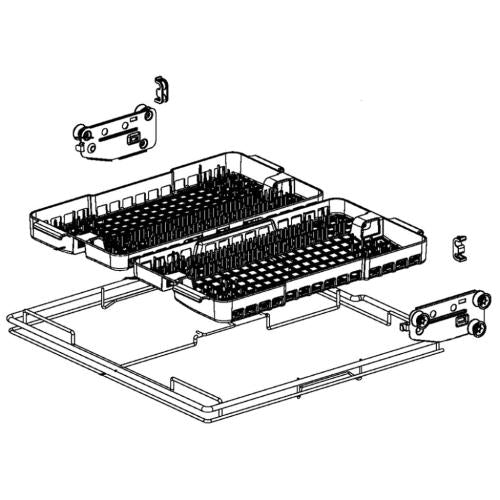 LG AHB33839401 Dishwasher Rack Assembly