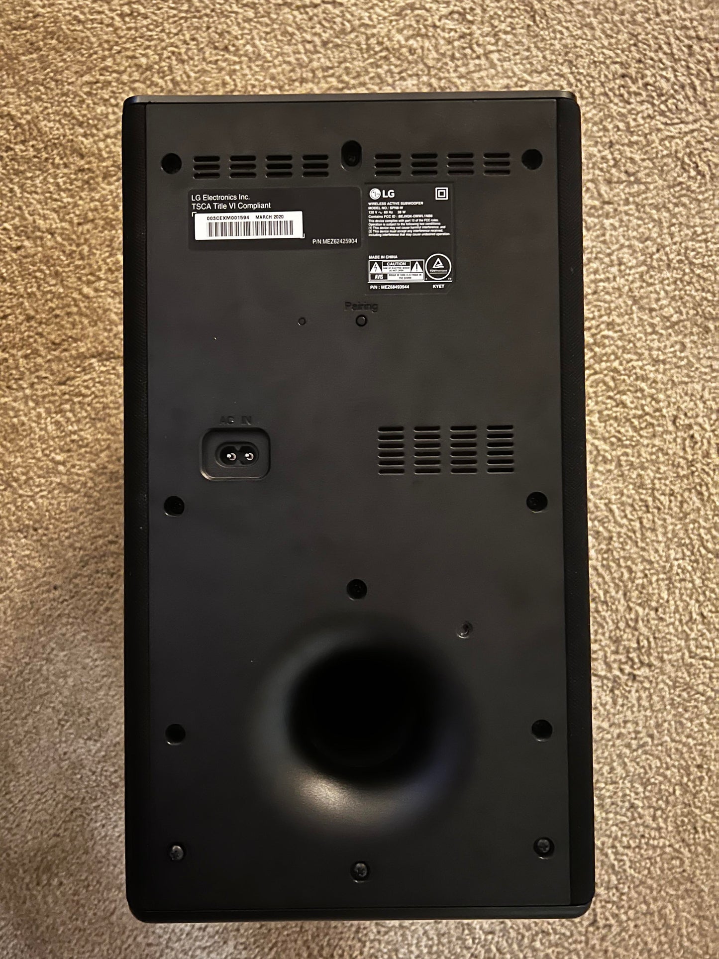 LG TCG37388135 Active Woofer